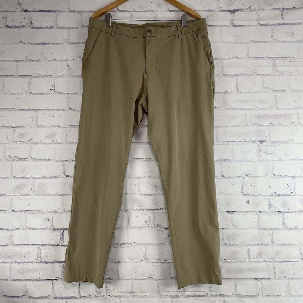 Lululemon Pants Men's 36 (36x32) Commission Slim Fit Chino Pants Khaki‎
